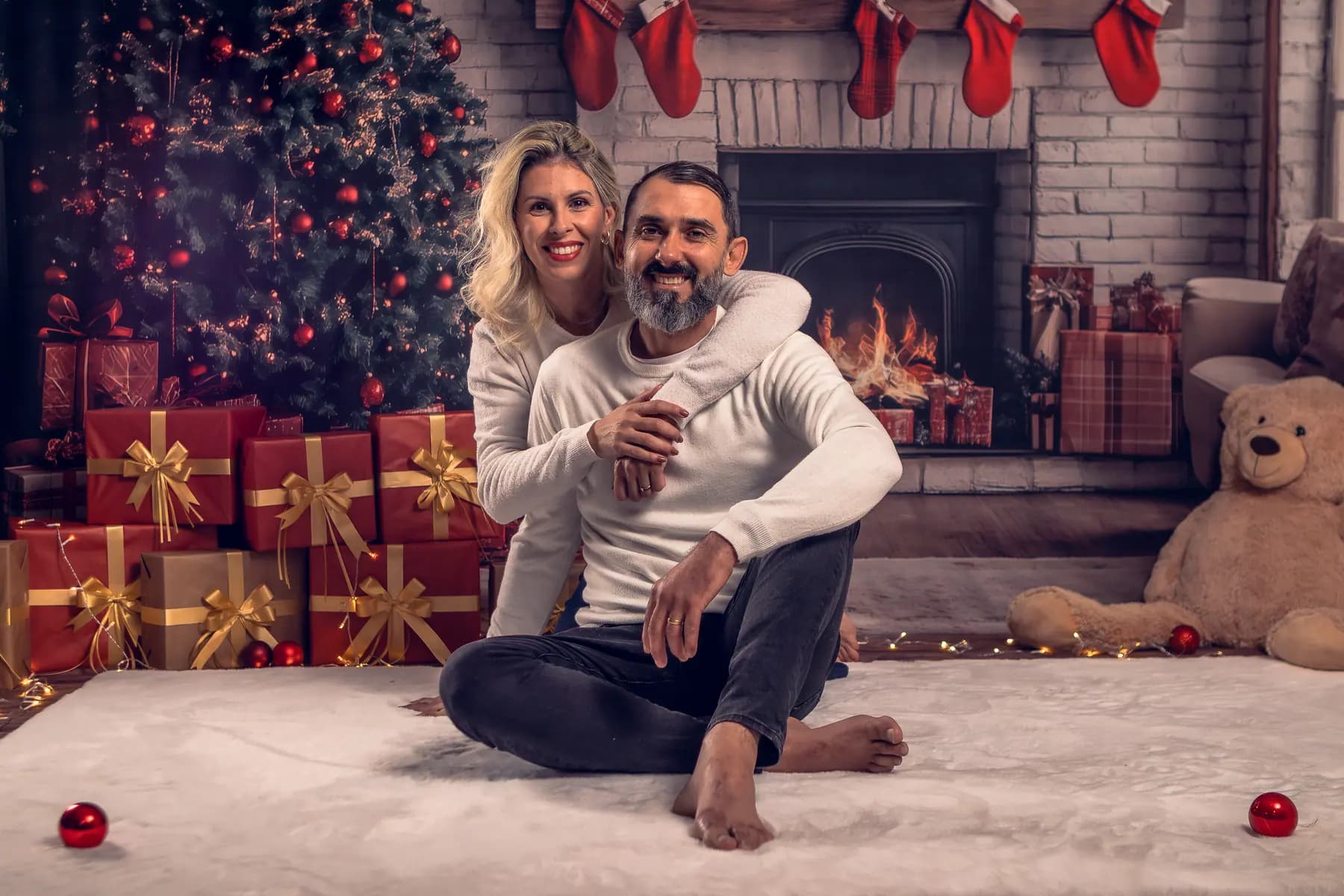 Sessão de Natal em estúdio