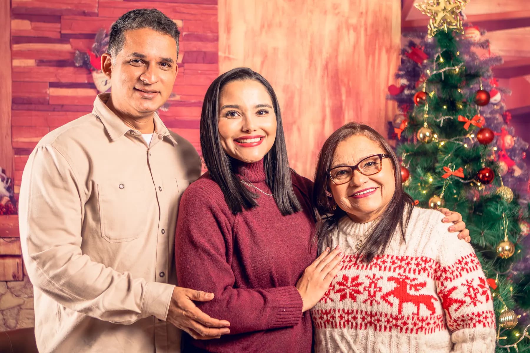 Sessão de Natal em estúdio