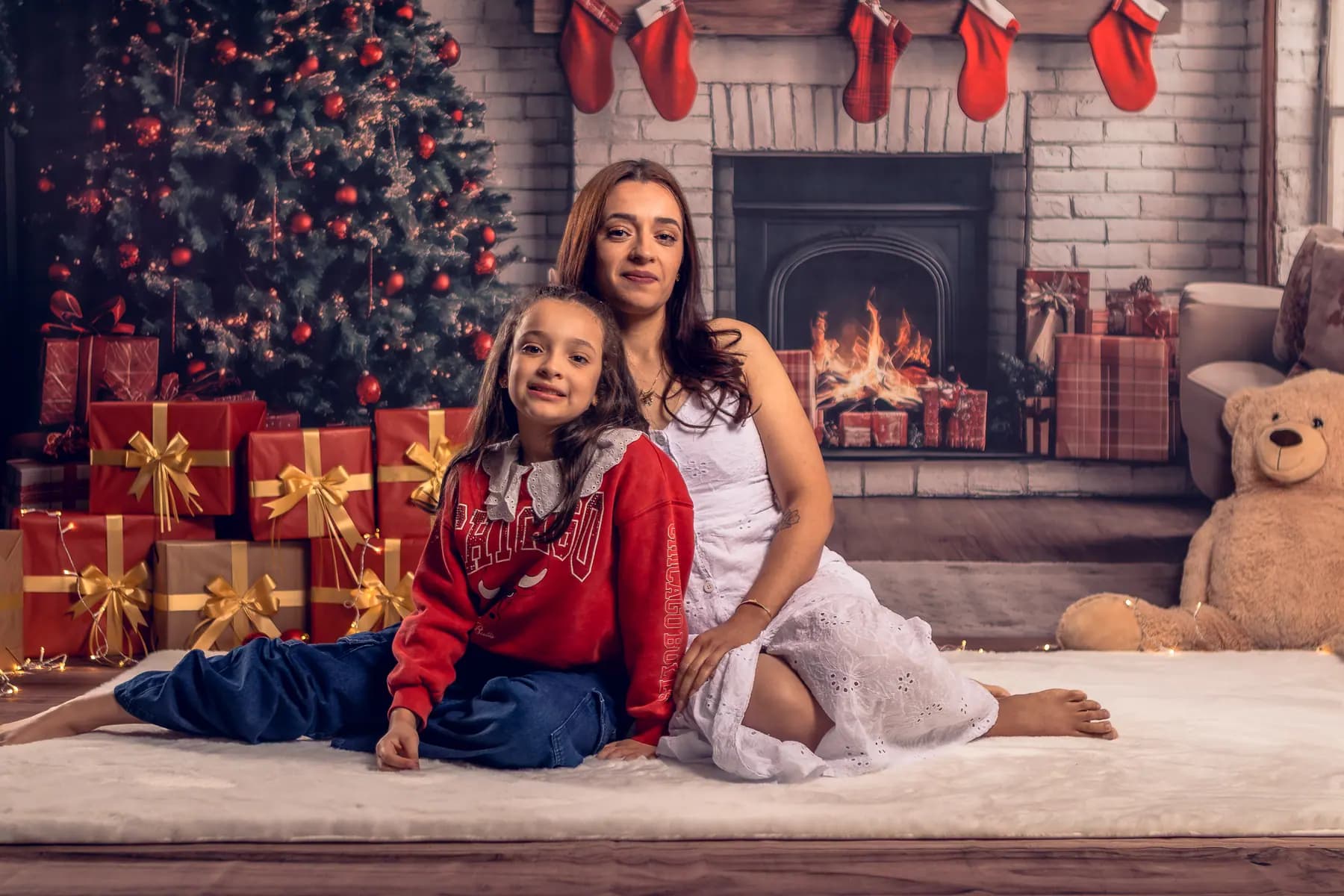 Sessão de Natal em estúdio