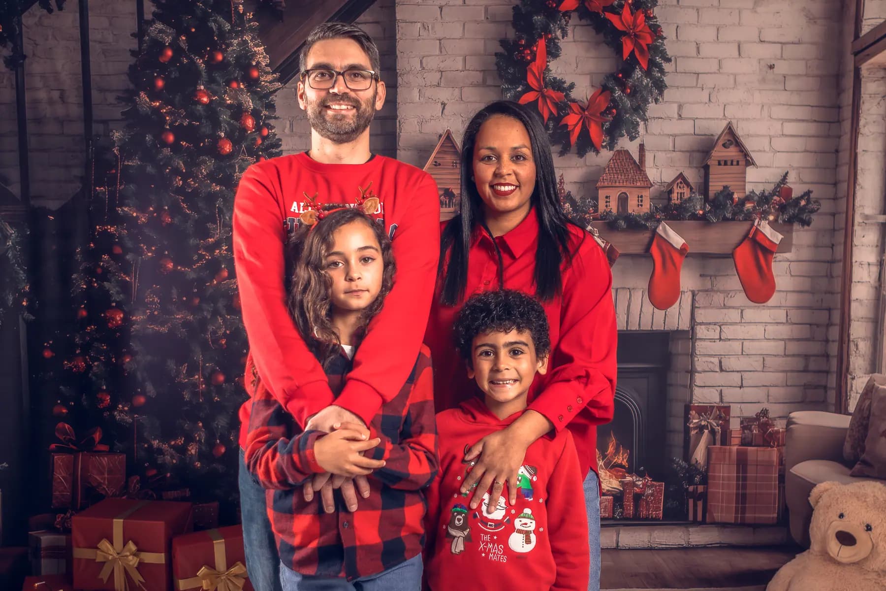 Sessão de Natal em estúdio